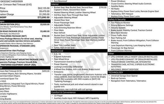 GMC YUKON XL 2017 1GKS2GKC1HR305909 image GMC YUKON XL 2017 1GKS2GKC1HR305909 image